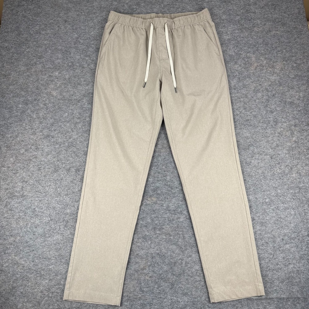 Fair Harbor One Pant 31" Lined Polyester Stretch Pockets Khaki Mens Large L